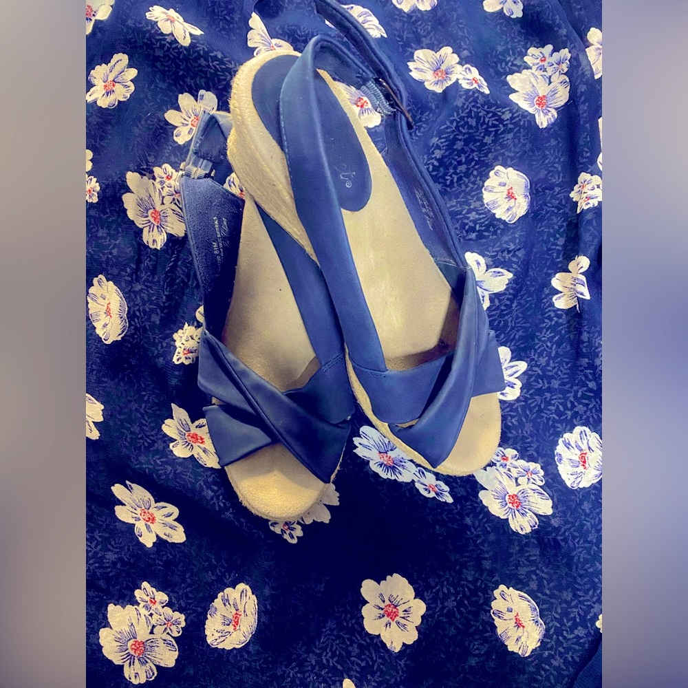 ✨Easy Street Women’s Navy Blue Wedge